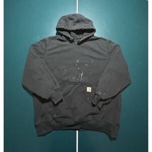 Carhartt Rain Defender Hoodie Sweatshirt Paxton Heavyweight Men's XL Black